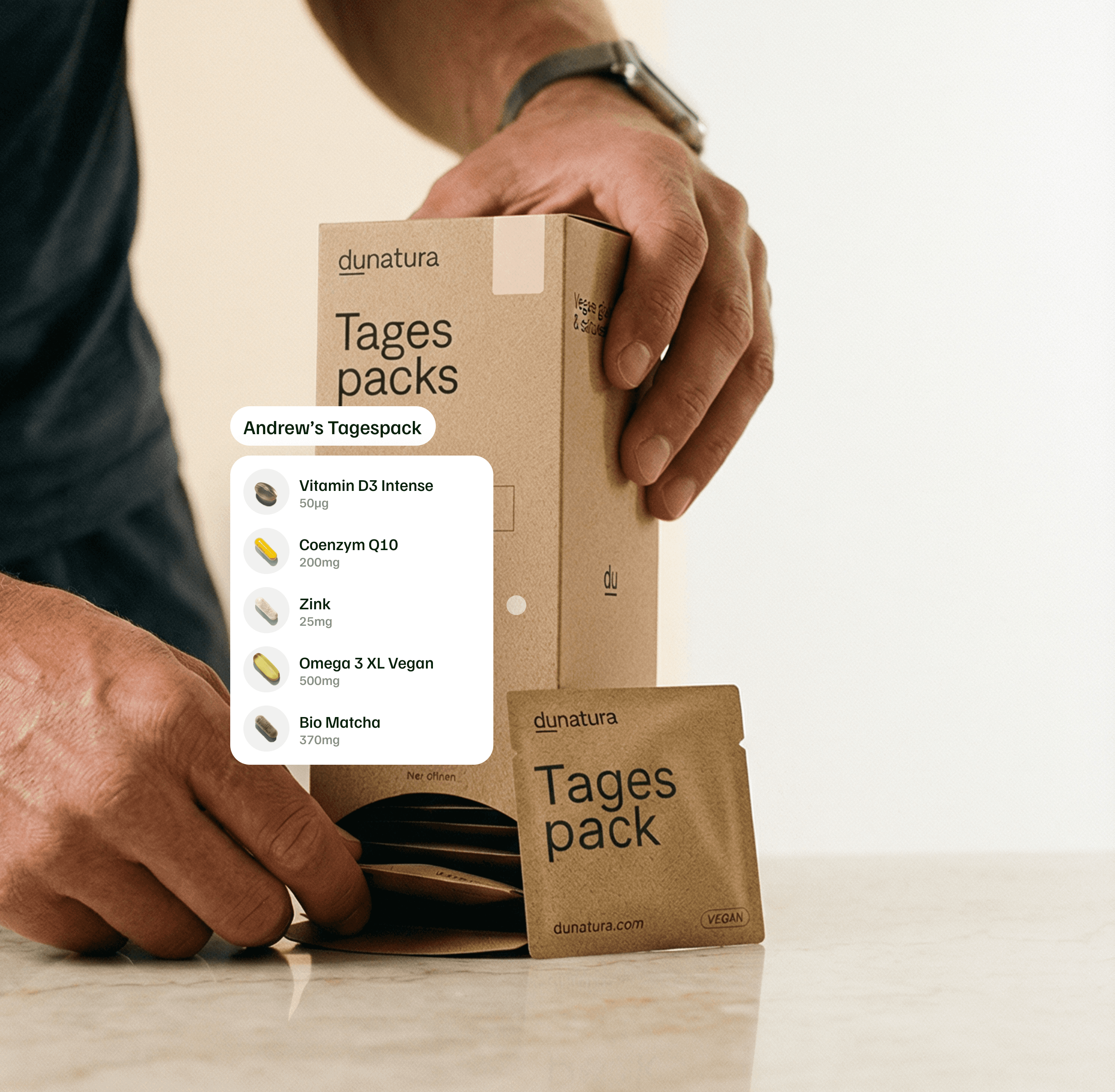 Tagespack mit Inhalten