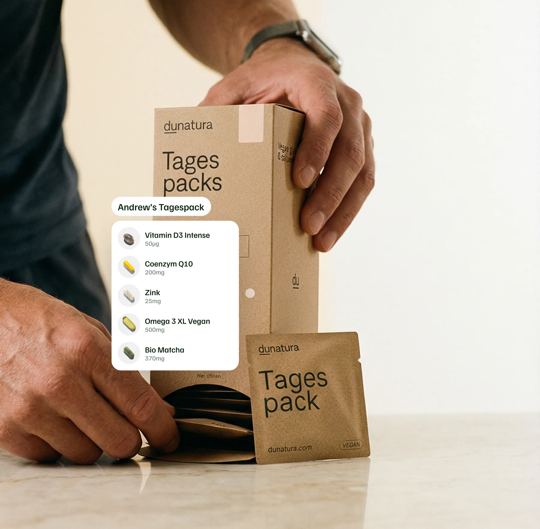 Tagespack mit Inhalten