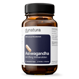 Ashwagandha (500mg) mit 25mg Withanoliden | 56 Kapseln in Glasflasche
