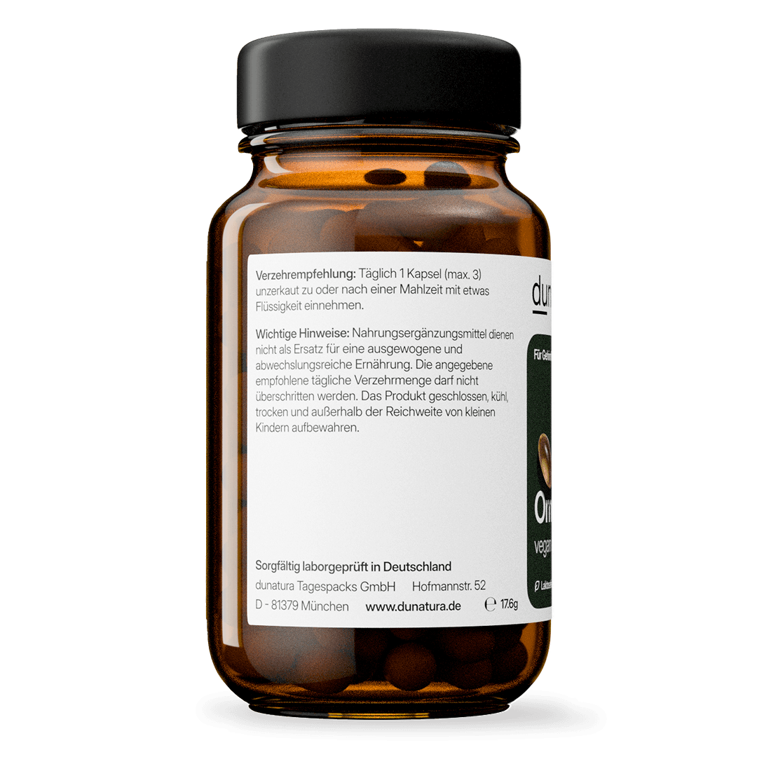 Omega 3 (300mg) vegan aus Algenöl | 56 Kapseln in Glasflasche