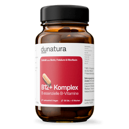 Vitamin B12+ Komplex – mit Folat & Biotin | 56 Kapseln in Glasflasche