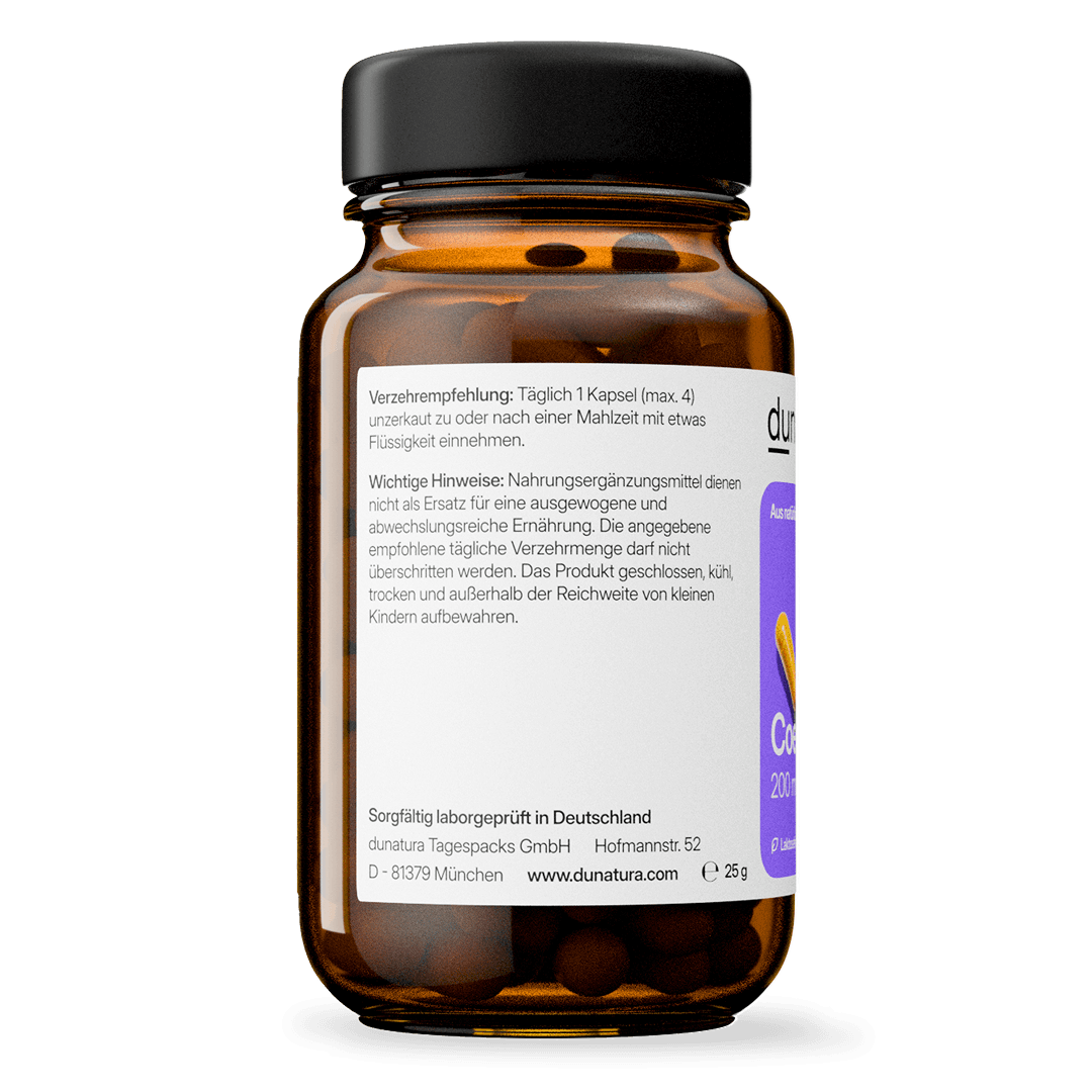 Coenzym Q10 (200 mg) – fermentativ gewonnen, vegan | 56 Kapseln in Glasflasche
